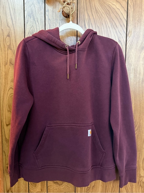 Carhartt Tops - Carhartt Women’s L Relaxed Fit Burgundy Pullover Hoodie Sweatshirt 102790